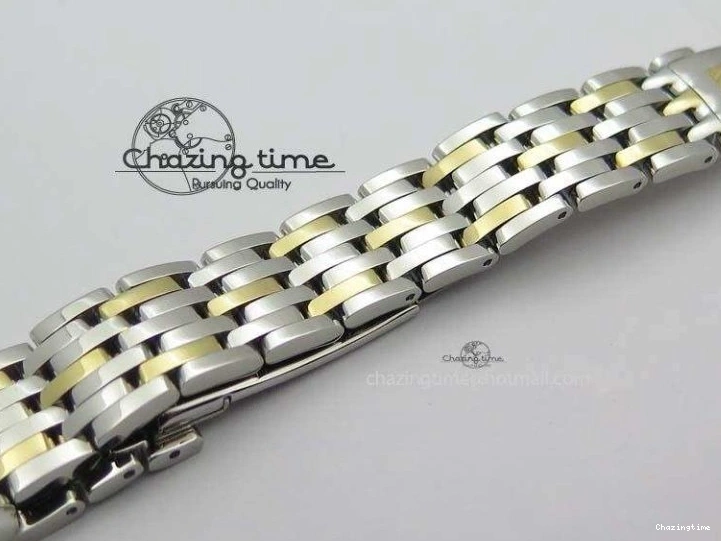 0315 OnTrend De Ville 27mm SS YG Ladies MK 1:1 Best Edition White MOP Dial Diamond Markers On SS Bracelet Ronda Quartz 8187